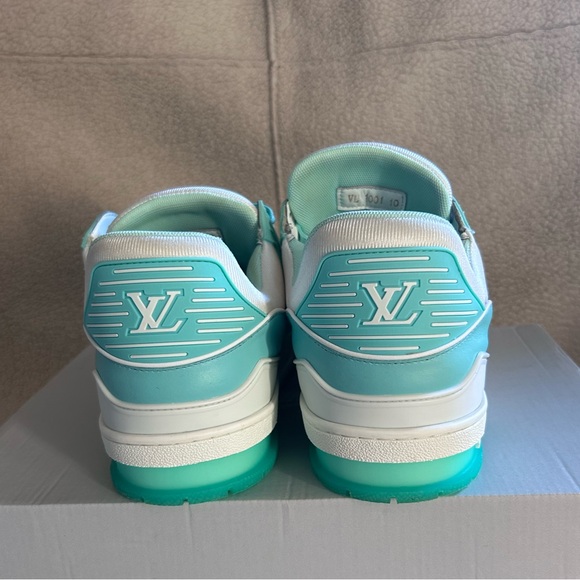 Louis Vuitton Trainer Sneakers 'Teal White'  - Tiffany Green - Size 11US, 10UK - Picture 8 of 15